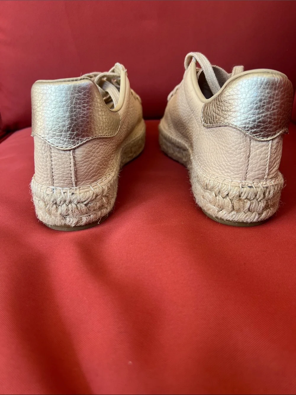 Sam Edelman Women's Lace-Up Espadrille Sneakers in Blush Beige